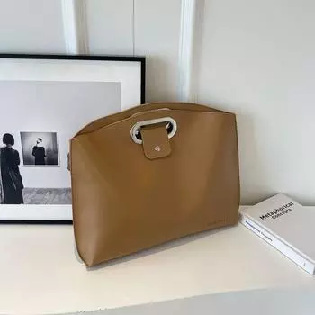 Bag Women s Minimalist Fashion Work Satchel Tote Bag Khaki