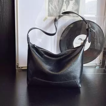 Bag Women s New Retro Versatile Underarm Portable Shoulder Bag Large Capacity Premium Messenger Bag чёрный