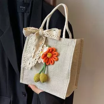 Bag Women s Outing Artistic One-Shoulder Lunch Bag Rose + Lace silk scarf