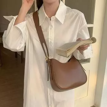 Bag Women S Retro Armpit Bag Crossbody Bag Design Women S Bag Premium Shoulder Bag коричневый