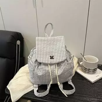 Bag Women s Student Backpack Class out Small Bag Korean Style Preppy Versatile Lightweight 2025 New Fashion White