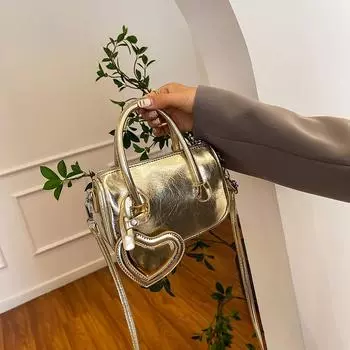 Сумка женская летняя ручная сумка в стиле Royal sister подмышкой простая и модная портативная маленькая квадратная сумка с ощущением модной сумки через плечо серебряный