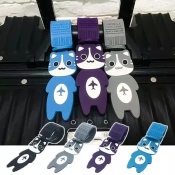 Багажная бирка для путешествий с рисунком Этикетка на сумку Дорожные аксессуары Регистрация на рейс в самолете серый