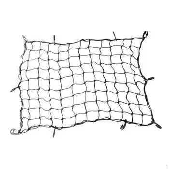 Багажная сетка на крышу, сетчатая банджи 90 см x 50 см, многофункциональная, с зажимами, аксессуары, прочная