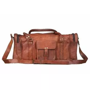 Багажная спортивная сумка, новая мужская коричневая винтажная натуральная кожа из козьей шкуры, дорожная 26 x 10 x 9 in коричневый