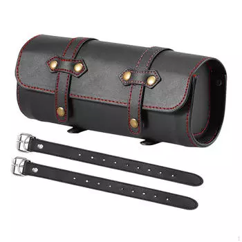 Багажная сумка для хранения мотоцикла, многофункциональная, из искусственной кожи, для мотоцикла, боковой инструмент чёрный