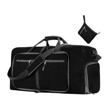 Багажная сумка с отделениями для обуви, регулируемым съемным плечевым ремнем, большой вместимостью, отличной загрузкой серый