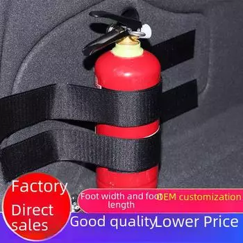 Багажник автомобиля с липучкой для фиксации огнетушителя и груза, ремень-стяжка для фиксации вещей в автомобиле. two long and two short straps