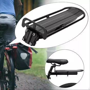 Багажник для велосипеда на заднюю стойку, черный, для верховой езды, универсальный, для велосипеда, грузовой