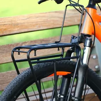 Багажник для велосипеда Передняя вилка Багажник Стальной багажник повышенной прочности Универсальный горный