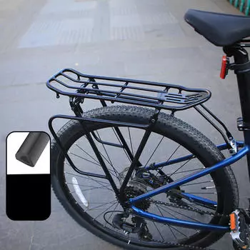 Багажник для велосипеда Задний багажник для езды на заднем сиденье Велосипед для горного велосипеда Велосипед 75 кг чёрный