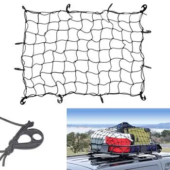 Багажник на крышу автомобиля, багажник, сетка для багажника, сетка для багажника на крышу, внутренний потолок, для пикапа, кузова и крыши внедорожника чёрный