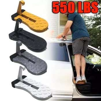 Багажник на крышу автомобиля, складная ступенька на дверь автомобиля, многофункциональный универсальный крючок с защелкой, вспомогательная педаль, безопасный молоток из алюминиевого сплава белый