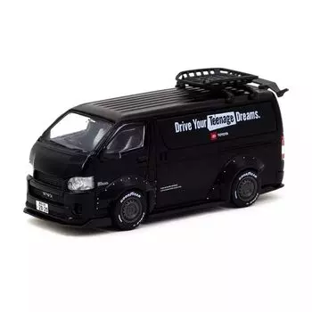 Багажник на крышу Tarmac Works Toyota Hiace Widebody, матовый черный, мини-автомобиль Tarmac Works Hiace 1/64 [Предмет] чёрный