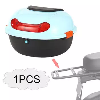 Багажный ящик для мотоцикла, скутера, задний багажник, водонепроницаемый, безопасный дорожный чехол, устройство для хранения мотоцикла Light Blue