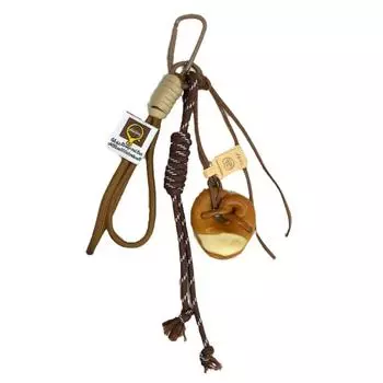 Bagel Alkaline Bread Key Chain Bag Charms Woven Rope Pendant Braid Rope Bag Pendant Couple Style C