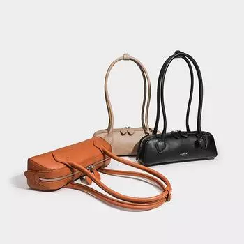 Багет «Такса» из кожи в стиле ретро 2024 года: Стильная женская сумка через плечо на осень/зиму