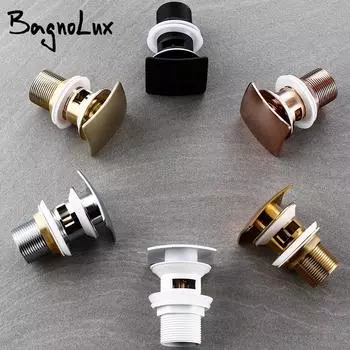 Bagnolux полированное золото, черная латунь, белая, устойчивая к коррозии, легко моется, кнопка слива для раковины в ванной комнате с квадратным отверстием