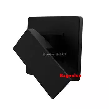 Bagnolux полностью латунный клапан для ванной комнаты с одной ручкой, скрытый смеситель для душа, квадратный, 1/2 IPS, соединитель, матовый черный настенный смеситель чёрный