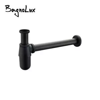 Bagnolux роскошный P-образный сифон старого стиля из цельной латуни, настенный сифон для бутылок с раковиной, выдвижная сантехническая труба, прямая поставка с завода