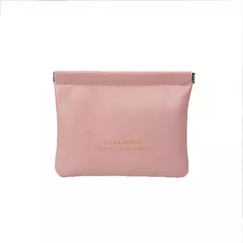 Bags Self-closing Lipstick Cosmetic Bag PU Coin Purse Women Change Storage Bag Leaf Spring Bag L
