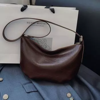 Bags Shoulder Bags Niche Textured Messenger Handbags Premium Retro Large-Capacity Underarm Bags красный