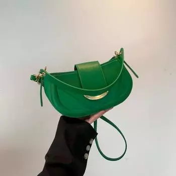 Сумки Фактурная женская сумка Новая мода осень-зима Фактурная сумка через плечо Сумка подмышкой Однотонная текстурированная косая сумка-седло Span белый