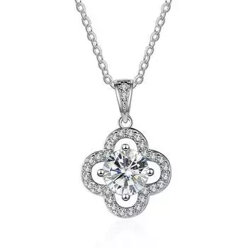 Bague Ringen 1 карат настоящий муассанит ожерелье для женщин с сине-зеленым цветом D цвет муассанит стерлингового серебра 925 пробы женские ювелирные изделия about 45 cm чёрный