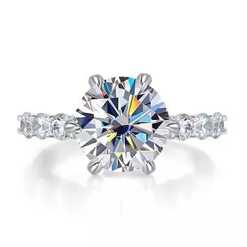 Bague Ringen 2024 Новинка 925 серебра 5 карат фейерверк огранки Аврора кольцо с шестью когтями женское кольцо для богатых женщин для пожилых людей 5ctNo.5 гранат