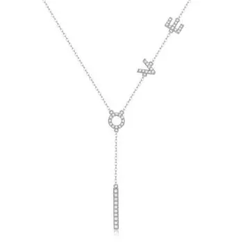 Bague Ringen 925 Silver Moissanite Love Haunting Theme Подвеска Простая цепочка на ключицы Ювелирные изделия