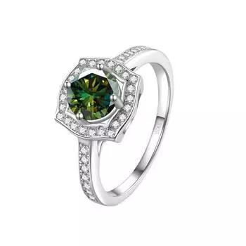 Bague Ringen модное обручальное кольцо из стерлингового серебра S925 1 карат 2 карат D-цвет муассанит ювелирные изделия для женщин сертификат GRA изменяемый размер 1ct adjustable чёрный