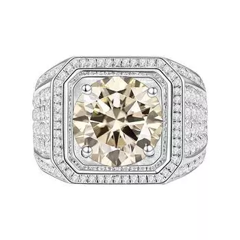 Bague Ringen Мужские ювелирные изделия из стерлингового серебра S925 Роскошные 1 карат 2 карата D Цвет Муассанит кольцо с бриллиантом Бизнесмен Размер 6-13 Открытые кольца 1ct adjustable чёрный