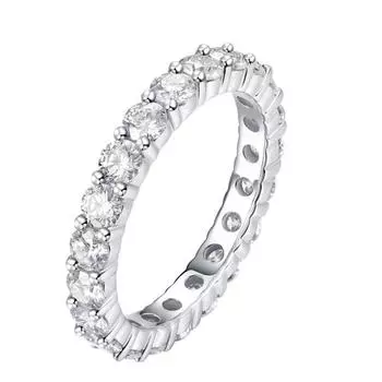 Bague Ringen S925 Серебро, инкрустированное камнем Моссан толщиной 3 мм, новая женская модель плавающего кольца Nude CargoNo.5 белый