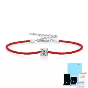 Bague Ringen S925 Серебряный браслет Новый Муассанит Guardian Rope Ручная веревка Мода Темперамент Пара Подарок Nude Cargo алмаз