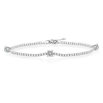 Bague Ringen S925 Серебряный инкрустированный браслет 4 мм * 4 мм с квадратным муассанитом и лунным светом, новые ювелирные изделия Nude Cargo белый