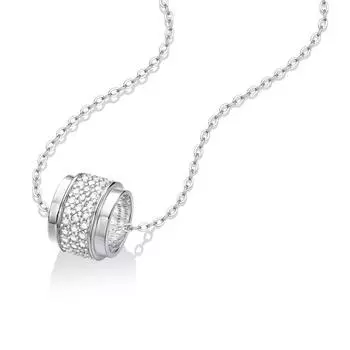 Bague Ringen S925 Серебряный муассанит Десятимильный кулон в стиле галактики Новая модная цепочка на ключицы Nude Cargo белый