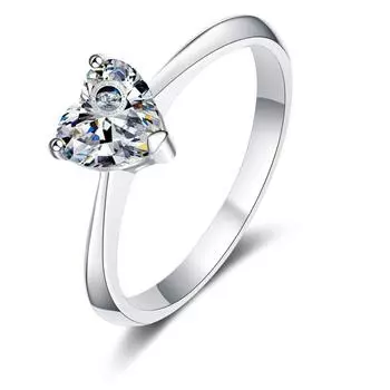 Bague Ringen, сертифицированные обручальные кольца с муассанитом в виде сердца для женщин, обручальное кольцо из стерлингового серебра с бриллиантами, свадебные наборы, кольцо-обещание, подарок на свидание 0.5ctNo.9-No.20 белый