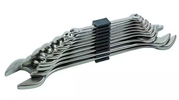 Bahco 6M/10C BH6M/10C Double Open End Wrenches Set, Silver/Black