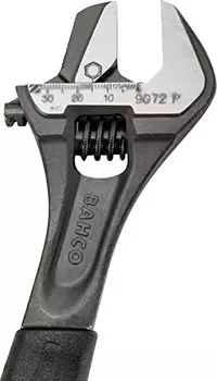 BAHCO Adjustable Wrench with Thermoplastic Handle and Pipe Grip Pipe Wrench and Adjustable Wrench 9072P