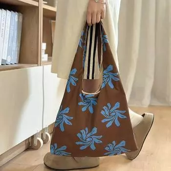 Bai Tiya Japan fashion Casual Large Capacity Shoulder Bag Women 2025 New Fashion All-Matching Student School Bag Tote Bag Blue-No Hanging