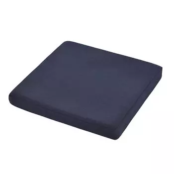 Baibu Home Zabuton Chair Cushion Low Resilience High Resilience Urethane Cushion 42 x 42 x 5 cm 2 Layer Structure Navy Cover Washable +