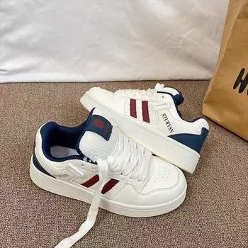 Baijiu red retro niche couple board shoes women s tide summer new student versatile casual white shoes 39