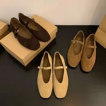Bailamos Новые женские балетки с круглым носком, слипоны, женские повседневные балетки из мягкой натуральной кожи, элегантные туфли, размер 41 35 коричневый