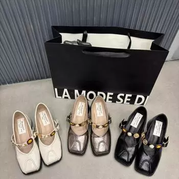 Bailamos женские красные легкие туфли квадратный носок без застежек винтажные мягкие балетки женские туфли балетки повседневные кроссовки 35 белый