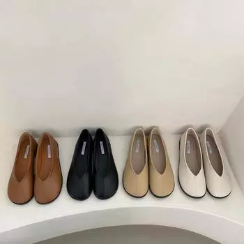 Bailamos Женские туфли на плоской подошве с круглым носком Удобные тапочки из микрофибры Мягкие мокасины Однотонные женские мокасины Женские туфли на плоской подошве 35 чёрный