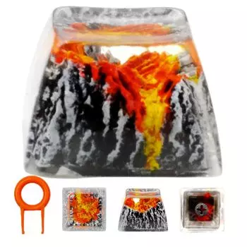 Bailante Bailande Keycap Custom Game Keycap Handmade Switch Mechanical Keyboard Keycap Volcano Cute Cool Personality Совместимость с большинством клавиатур