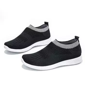 BAIRUILUN/летние женские кроссовки, легкая женская спортивная обувь, обувь без шнуровки на плоской подошве, женские лоферы, женская обувь для прогулок на плоской подошве больших размеров 36 розовый