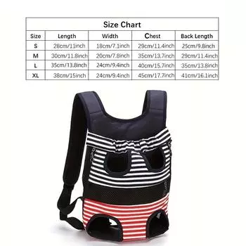 Baisher Pet Carrier Backpack, Breathable & Comfortable Polyester Dog Cat Travel Bag with Zipper Closure S