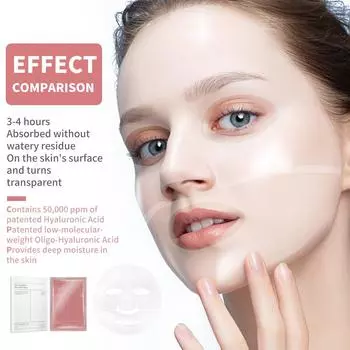 Baiyuan Прозрачная белая ледяная прозрачная маска коллагеновая ночная маска увлажняющая и увлажняющая 4Pc