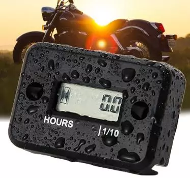 Байк, квадроцикл, мотоцикл, мотоцикл, счетчик часов, водонепроницаемый цифровой ЖК-счетчик